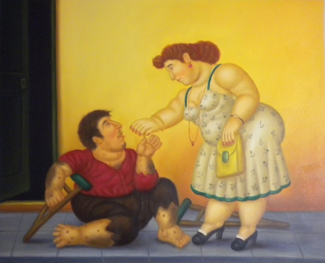 store falso d'autore La carit� di Fernando Botero